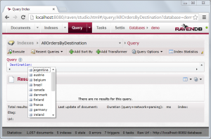 Query index in Studio