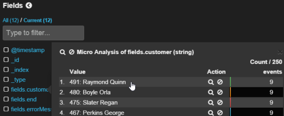 Kibana filter by field