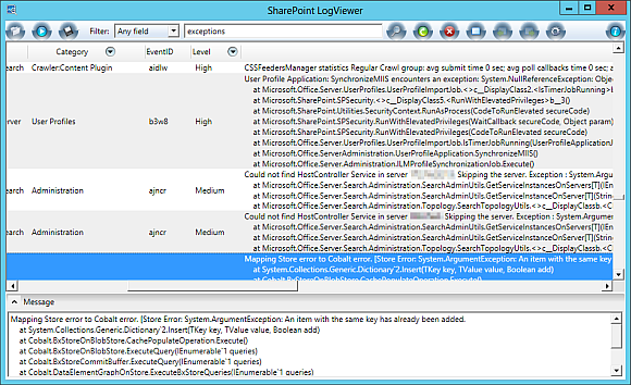 SharePoint Log Viewer