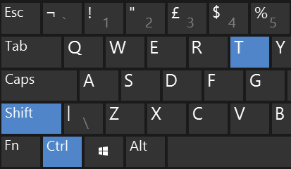 shift-ctrl-t