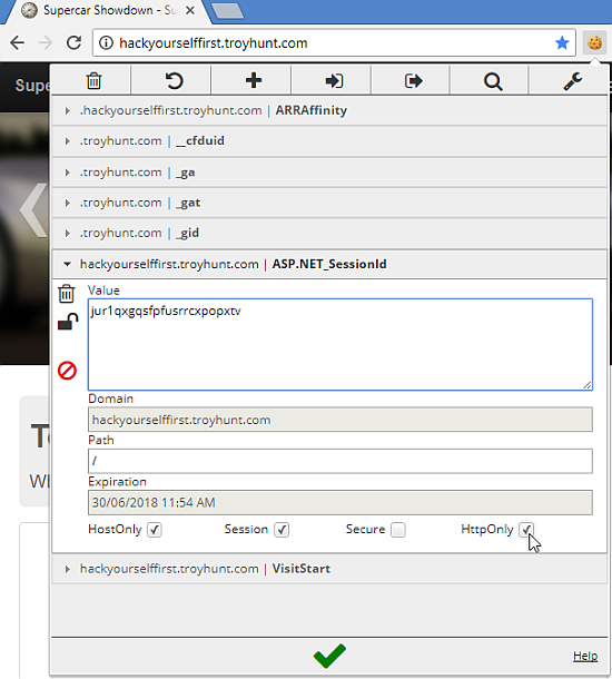 The plugin offers us easy access to all cookies