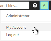 The Administration setting is at the right top corner