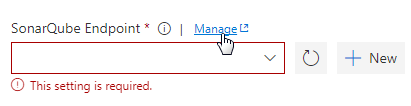 click on manage to get to the service endpoints