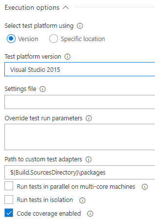 Activate the option Code Coverage enabled in the build task