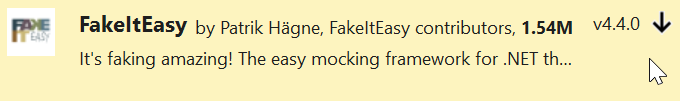 The NuGet Package of FakeItEasy is by Patrik Haegne