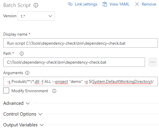 add the script to the build pipeline