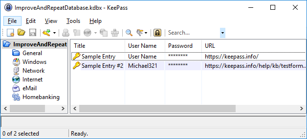 The key store looks like Windows Explorer