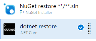 Everything works when we combine the 2 restore tasks