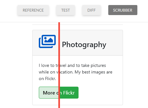 The scrubber allows you to see two images at once