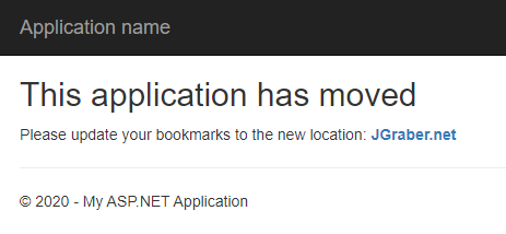 The info about the new domain can be seen