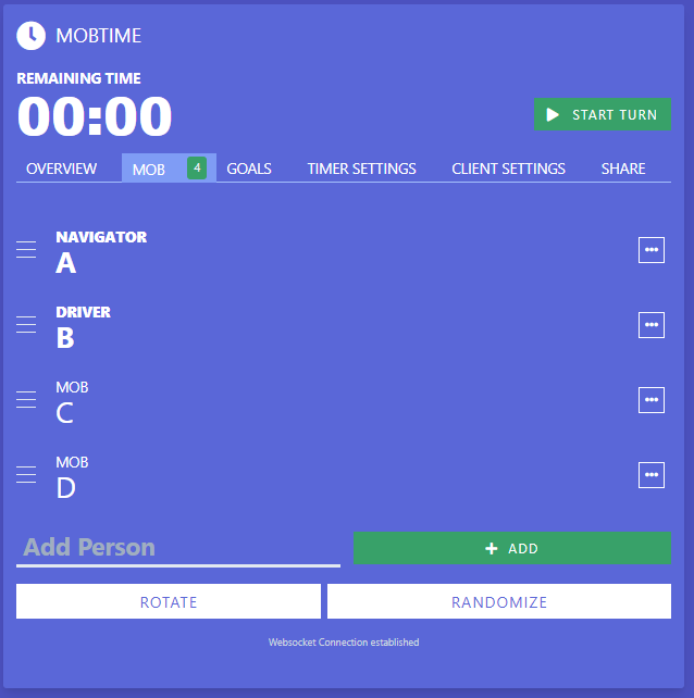 You can enter the names of the participants – but this is optional