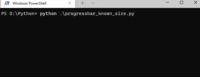 My progress bar example