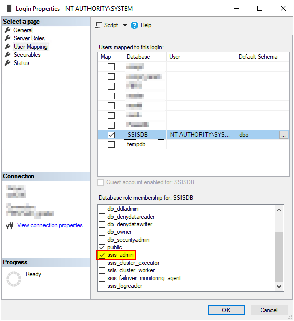 Make sure that you connect NT AUTHORITY\SYSTEM with the SSISDB and give it the ssis_admin role