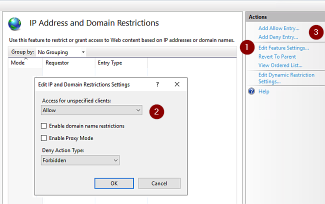 The settings of the module. On the right side of the screen, you find the options to modify the settings.