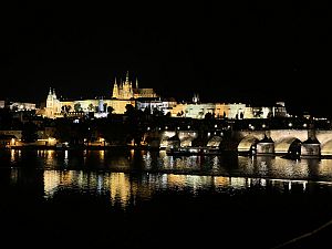 Prague Castle at night