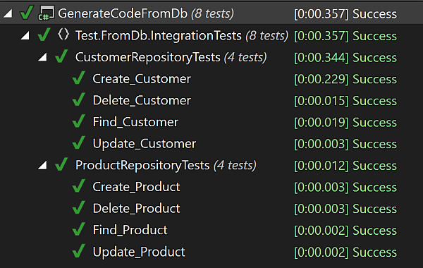 All our 8 tests passed.