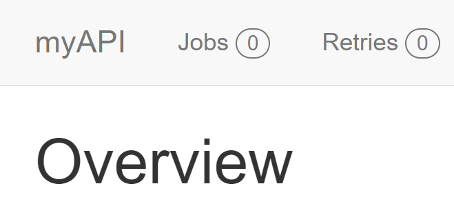 The title now reads myAPI instead of Hangfire Dashboard