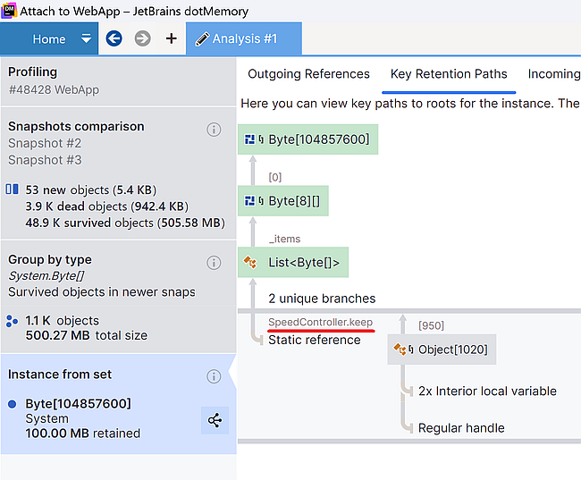 On top of Static reference, we now see SpeedController.keep.