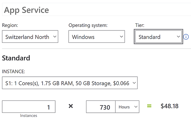 IMAGE: The Standard plan comes with 50GB and costs $48.18.