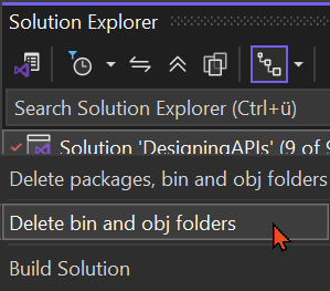 On our solution node we get now the option to delete all obj and bin folders through the context menu.