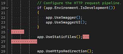 We can see unnecessary whitespaces right away.