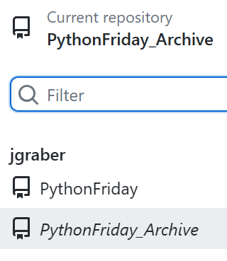 The two repositories can now be kept apart